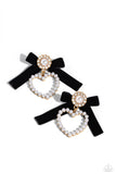 BOW and Then - Gold Post Earrings - Paparazzi Accessories Post Earrings Bedazzle Me Pretty Mobile Fashion Boutique