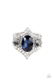 Bow Down to Dazzle - Blue Ring - Paparazzi Accessories Ring Bedazzle Me Pretty Mobile Fashion Boutique