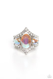 Bow Down to Dazzle - White Ring - Paparazzi Accessories Ring Bedazzle Me Pretty Mobile Fashion Boutique