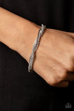 Box Office Bling - White Bracelet - Paparazzi Accessories Bracelet Bedazzle Me Pretty Mobile Fashion Boutique