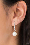 Box Office Bombshell - White Necklace - Paparazzi Accessories Necklace Bedazzle Me Pretty Mobile Fashion Boutique