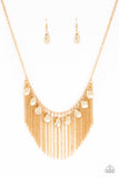 Bragging Rights - Gold Necklace - Paparazzi Accessories Necklace Bedazzle Me Pretty Mobile Fashion Boutique