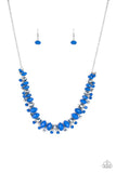 BRAGs To Riches - Blue Necklace - Paparazzi Accessories Necklace Bedazzle Me Pretty Mobile Fashion Boutique