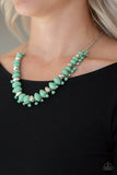 BRAGs To Riches - Green Necklace - Paparazzi Accessories Necklace Bedazzle Me Pretty Mobile Fashion Boutique