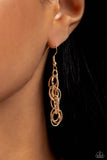 Braided Ballad - Gold Necklace - Paparazzi Accessories Necklace Bedazzle Me Pretty Mobile Fashion Boutique