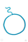 Braided Battalion - Blue Necklace - Paparazzi Accessories Necklace Bedazzle Me Pretty Mobile Fashion Boutique
