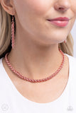 Braided Battalion - Pink Necklace - Paparazzi Accessories Necklace Bedazzle Me Pretty Mobile Fashion Boutique