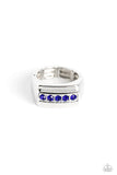 BRAWL For One - Blue Ring - Paparazzi Accessories Ring Bedazzle Me Pretty Mobile Fashion Boutique
