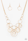 Break The Cycle - Gold Necklace - Paparazzi Accessories Necklace Bedazzle Me Pretty Mobile Fashion Boutique
