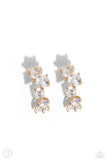Breathtaking Blend - Gold Cuff Earrings - Paparazzi Accessories Post Earrings Bedazzle Me Pretty Mobile Fashion Boutique