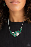 Breathtaking Brilliance - Green Necklace - Paparazzi Accessories Necklace Bedazzle Me Pretty Mobile Fashion Boutique