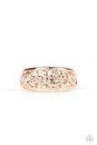 Breezy Blossoms - Rose Gold Ring - Paparazzi Accessories Ring Bedazzle Me Pretty Mobile Fashion Boutique