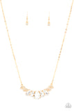 Bride-to-BEAM - Gold Necklace - Paparazzi Accessories Necklace Bedazzle Me Pretty Mobile Fashion Boutique