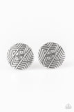 Bright As A Button - Silver Earrings - Paparazzi Accessories Earrings Bedazzle Me Pretty Mobile Fashion Boutique