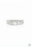 Brighten Your Day - White Ring - Paparazzi Accessories Ring Bedazzle Me Pretty Mobile Fashion Boutique