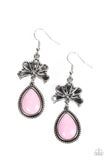 Brightly Blooming - Pink Earrings - Paparazzi Accessories Earrings Bedazzle Me Pretty Mobile Fashion Boutique
