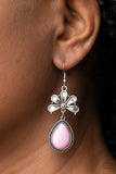 Brightly Blooming - Pink Earrings - Paparazzi Accessories Earrings Bedazzle Me Pretty Mobile Fashion Boutique