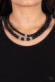 Brilliant Ballerina - Black Necklace - Paparazzi Accessories Necklace Bedazzle Me Pretty Mobile Fashion Boutique