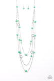 Brilliant Bliss - Green Necklace - Paparazzi Accessories Necklace Bedazzle Me Pretty Mobile Fashion Boutique