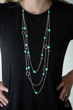 Brilliant Bliss - Green Necklace - Paparazzi Accessories Necklace Bedazzle Me Pretty Mobile Fashion Boutique