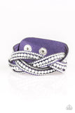 Bring On The Bling - Blue Bracelet - Paparazzi Accessories Bracelet Bedazzle Me Pretty Mobile Fashion Boutique