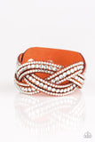 Bring On The Bling - Orange Bracelet - Paparazzi Accessories Bracelet Bedazzle Me Pretty Mobile Fashion Boutique