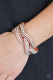 Bring On The Bling - Orange Bracelet - Paparazzi Accessories Bracelet Bedazzle Me Pretty Mobile Fashion Boutique