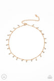 Bringing SPARKLE Back - Gold Necklace - Paparazzi Accessories Necklace Bedazzle Me Pretty Mobile Fashion Boutique
