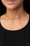 Bringing SPARKLE Back - Gold Necklace - Paparazzi Accessories Necklace Bedazzle Me Pretty Mobile Fashion Boutique