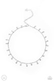 Bringing SPARKLE Back - White Necklace - Paparazzi Accessories Necklace Bedazzle Me Pretty Mobile Fashion Boutique