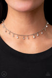 Bringing SPARKLE Back - White Necklace - Paparazzi Accessories Necklace Bedazzle Me Pretty Mobile Fashion Boutique