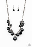 Broadway Belle - Black Necklace - Paparazzi Accessories Necklace Bedazzle Me Pretty Mobile Fashion Boutique