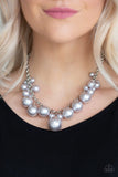 Broadway Belle - Silver Necklace - Paparazzi Accessories Necklace Bedazzle Me Pretty Mobile Fashion Boutique