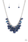 Broadway Bustle - Blue Necklace - Paparazzi Accessories Necklace Bedazzle Me Pretty Mobile Fashion Boutique