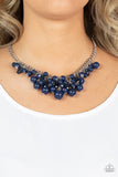 Broadway Bustle - Blue Necklace - Paparazzi Accessories Necklace Bedazzle Me Pretty Mobile Fashion Boutique