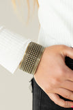 Bronco Bust - Brass Bracelet - Paparazzi Accessories Bracelet Bedazzle Me Pretty Mobile Fashion Boutique