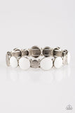 Bubble Blast - White Bracelet - Paparazzi Accessories Bracelet Bedazzle Me Pretty Mobile Fashion Boutique