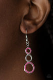 Bubble Bustle - Pink Earrings - Paparazzi Accessories Earrings Bedazzle Me Pretty Mobile Fashion Boutique
