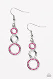 Bubble Bustle - Pink Earrings - Paparazzi Accessories Earrings Bedazzle Me Pretty Mobile Fashion Boutique