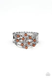 Bubbles and Baubles - Brown Ring - Paparazzi Accessories Ring Bedazzle Me Pretty Mobile Fashion Boutique