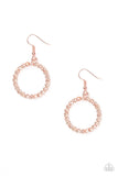 Bubblicious - Copper Earrings - Paparazzi Accessories Earrings Bedazzle Me Pretty Mobile Fashion Boutique