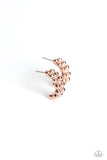 Bubbling Beauty - Rose Gold Earrings - Paparazzi Accessories Earrings Bedazzle Me Pretty Mobile Fashion Boutique