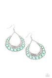 Bubbly Bling - Green Earrings - Paparazzi Accessories Earrings Bedazzle Me Pretty Mobile Fashion Boutique