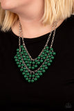 Bubbly Boardwalk - Green Necklace - Paparazzi Accessories Necklace Bedazzle Me Pretty Mobile Fashion Boutique