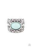 Bubbly Bonanza - Blue Ring - Paparazzi Accessories Ring Bedazzle Me Pretty Mobile Fashion Boutique