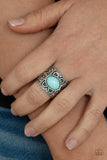 Bubbly Bonanza - Blue Ring - Paparazzi Accessories Ring Bedazzle Me Pretty Mobile Fashion Boutique