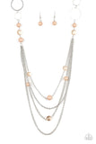 Bubbly Bright - Brown Necklace - Paparazzi Accessories Necklace Bedazzle Me Pretty Mobile Fashion Boutique