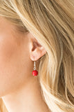 Bubbly Bright - Red Necklace - Paparazzi Accessories Necklace Bedazzle Me Pretty Mobile Fashion Boutique