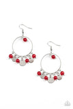 Bubbly Buoyancy - Red Earrings - Paparazzi Accessories Earrings Bedazzle Me Pretty Mobile Fashion Boutique