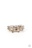 Bubbly Effervescence - Brown Ring - Paparazzi Accessories Ring Bedazzle Me Pretty Mobile Fashion Boutique